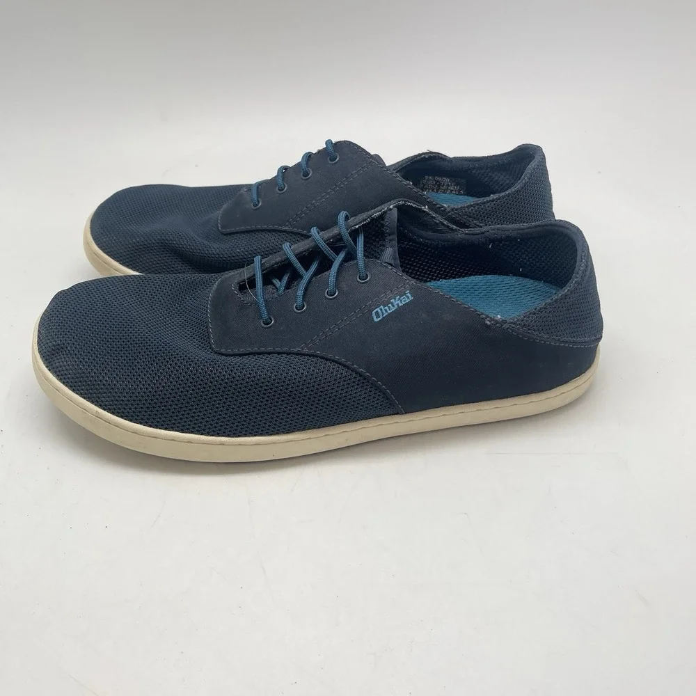 Olukai Sneakers Mens 8.5‎ Nohea Moku Blue Boat Beach Shoes Slip On Causal Comfy